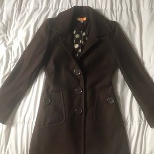 Classic brown wool pea coat